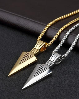 Korean Arrow Necklace Stainless Steel Pendant Short Keel Chain Men's Retro Jewelry