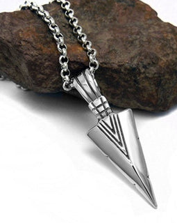 Korean Arrow Necklace Stainless Steel Pendant Short Keel Chain Men's Retro Jewelry