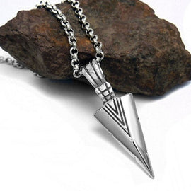 Korean Arrow Necklace Stainless Steel Pendant Short Keel Chain Men's Retro Jewelry